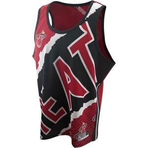 Mitchell & Ness Miami Heat NBA Sublimated Mesh Tank Top Red Black XL NEW